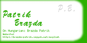 patrik brazda business card